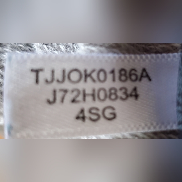 Hilfiger Jeans Sweatshirt L Gray Full Logo Embroidered Spell Out Retro 80s 90s - Picture 6 of 9